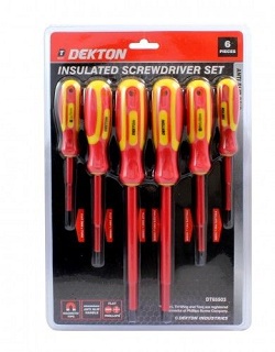Add a review for: 6pc Screwdriver Set DIY Professional Flat Phillips Anti-slip Insulated Magnetic