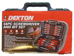 Add a review for: Dekton 58pc Screwdriver and Bit Set