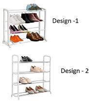 4 Tier 12 Pairs Shoe Rack Stand Storage Self Organiser Lightweight Compact Space