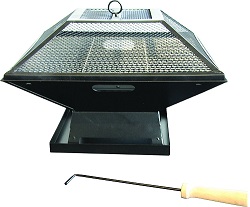 Add a review for: REDWOOD BB-CH713 Square Fire Pit with BBQ Grill