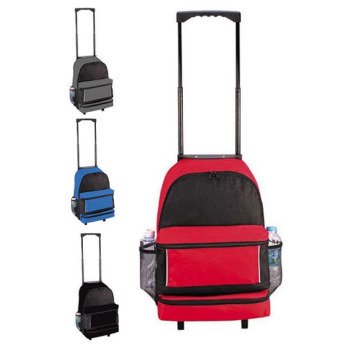 Vivo Picnic Roller Trolley Bag Backpack Telescopic Handle Back Pack Travel Carry 