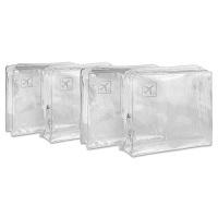 Add a review for: 4 X Toiletry Airport Security Holiday Travel Bags - Clear Plastic Makeup Liquids TB4