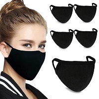 Add a review for: 5 PCS KEPLIN Cotton Anti-dust Mouth Face Mask Cover, 2-Layer Unisex Reusable Fashion Washable face mask (Pack 5, Black)