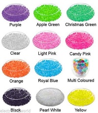 Add a review for: 5 colours - EXPANDING WATER CRYSTAL SOIL GEL BALL BEADS WEDDING VASE FLORIST BIO SOIL 