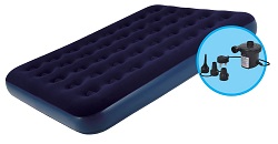 Add a review for: Extra Comfort Double Flocked Inflatable Air Bed With Pump