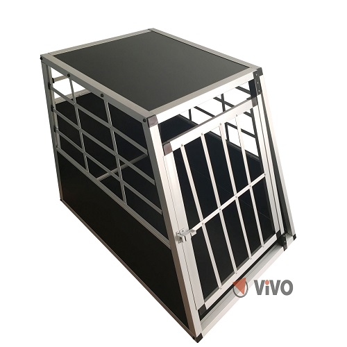 High quality aluminium single door pet transport crate/cage