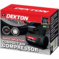 Add a review for: Dekton Electric Car Tyre Compressor Air Inflater 12V 250PSI Compact Emergency