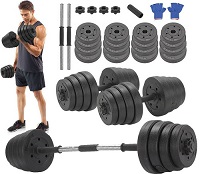 Add a review for: Deluxe 30Kg Dumbbells Pair of Weights Barbell/Dumbells Body Building Set Gym Kit