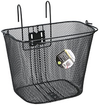 Dunlop Bike Bicycle Handlebar Carry Basket Shopping Metal hook Black 20L Storage