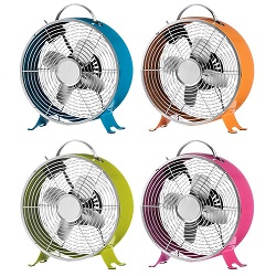 Add a review for: Retro Metal Desk Fan with 2 Speed Settings in Different Colors for Home & Office