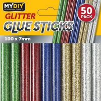 8603 50 Pack Glitter Glue Stick for Electric Hot Melt Mini Glue Gun with Trigger 7mm