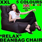 Add a review for: XXL RELAX LEATHER BEANBAG HIGH BACK HEAD REST CHAIR GAMER GAMING BEAN BAG SOFA 