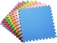 Add a review for: Pack of 9 Interlocking Foam Baby Play Mat, 10mm Thick & Soft Safe EVA Floor Foam Mats for Children,Babies,Toddlers,Kids,Multi Colour