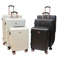 Lightweight Hard Shell ABS Poly-carbonate Suitcase 360 Degree Spinning Wheels