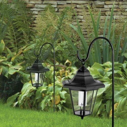 2 x Solar Classic Led Shepherd Hanging Garden Lanterns Coach Outdoor Lamp Lights