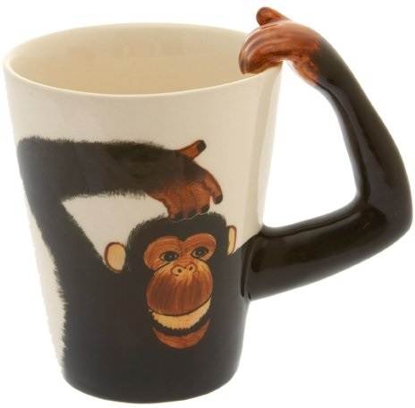 Monkey/Chimp Handle Tea/Coffee Mug - Cheeky Monkey Mug
