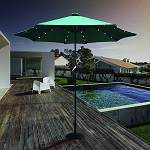 Add a review for: LED Solar 2.7m Parasol Green 