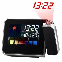 Digital LCD/LED Projector Alarm Clock Projecting Weather Station Temperature