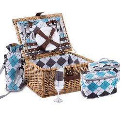 Add a review for: Vivo Country Natural Willow 4 Person Picnic Basket Hamper