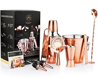 Add a review for: Manhattan 9pc Copper Plated Stainless Steel Cocktail Set Shaker Glass Bar Tong 297041