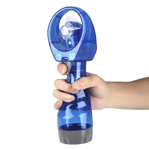 Portable Hand Held Spray Fan Mist Water Battery Air Bottle Cooling Office