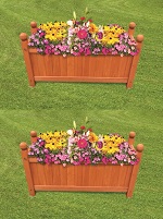Add a review for: Large Rectangular Wooden Garden Planters Outdoor Plants Flowers Pot