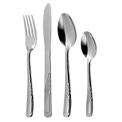 Add a review for: 32 Piece Stainless Steel Cutlery Set Knives Forks Spoons Teaspoons Family Guests 