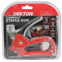 Add a review for: Dekton Staple Gun For Upholstery Jobs, Full Metal Construction, Carpet Padding, 