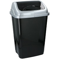 Add a review for: 50L 26L Plastic Flip Top Swing Lid Waste Bin Garbage Rubbish Kitchen Dustbin Hom