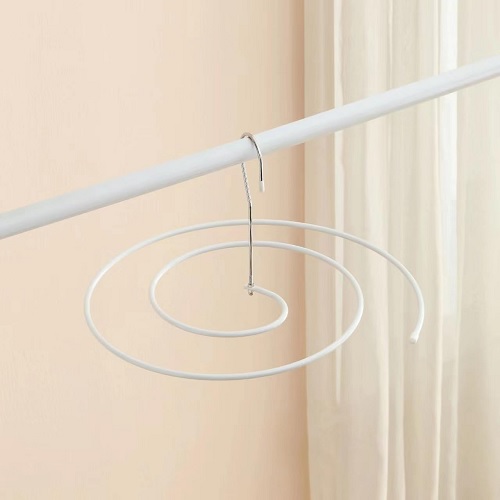 Vivo Technologies 2 Pack Blanket Hangers,Spiral Shaped Sheet Hangers Stainless Steel Blanket Hanger, Round Drying Rack for Sheets Bedspreads Tablecloths Dryer Hanger Space Saving White