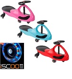 iScoot Twist Wiggle Car Scooter - Twist and Go Gyro Kart with 4 LED Wheels
