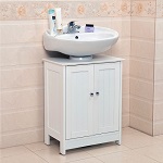 Add a review for: Undersink Bathroom Cabinet Cupboard Vanity Unit Under Sink Basin Storage Wood 