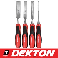 Add a review for: DT40125 Dekton 4pc Wood Chisel Set Woodworking Carpentry Bevel Edge 6mm 13mm 19mm 25mm