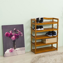 Wooden Shoe Storage Rack Shoe Organiser Shoes Storing Furniture Shoe 5 Tier Wood 