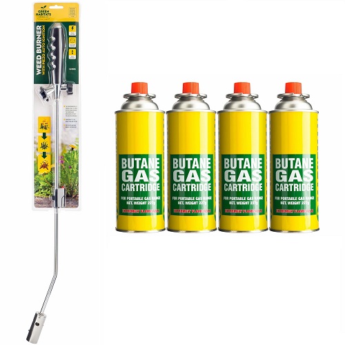 Weed Killer Remover Burner Wand with 4 Canister