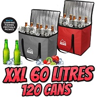 Add a review for: XXL Cooler Bag 60 Litre / 120 Cans Insulated Chiller Cooling Box Camping Picnic