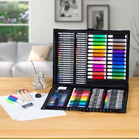Add a review for: 164pc Art Box Set Colour Marker Pens Pencils Crayons Felt Tips Paint Oik Pastels