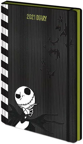The Nightmare Before Christmas Black & White Hardcover Week to View 2021 Diary