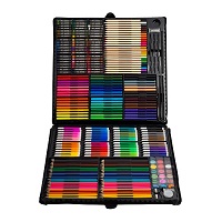 GC006 258pc Art Box Set Colour Marker Pens Pencils Crayons Felt Tips Paint Paint Brush