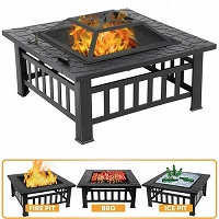 Add a review for: Firepit BBQ Grill Garden Patio Heater Stove Fire Pit Brazier Barbecue Ice Bucket
