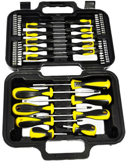 Add a review for: 58-PC-Screwdriver-Bit-Precision-Slotted-Torx-Phillips-Tool-Kit-Set-Hard-Case