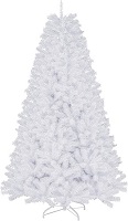 Add a review for: 6ft Premium White Christmas Tree 1150 Branch Tips White Xmas Trees Bushy Artificial Silver Christmas Tree Fake Pine Tree with Metal Stand Easy to Assemble 5 Foot Artificial Tree for Christmas White