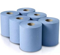 Add a review for: 6 x Jumbo Workshop Hand Towels Rolls 2 Ply Centre Feed Wipes Embossed Tissue