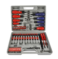 71pc Heavy Duty Screwdriver Set Bit Insulated Magnetic Tip Phillips Flat Torx