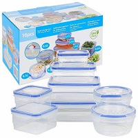 Add a review for: 8Pcs Food Storage Containers Clip Seal Lock Lids Boxes Plastic Clear BPA FreeSet