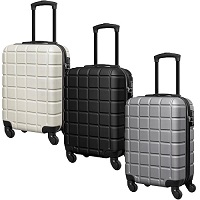 Small Suitcase Cabin Carry On Hand Luggage 4 Wheels Hard Shell Travel TSA Lock