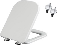 Add a review for: Square Toilet Seat Soft Close, Toilet Seat White with Quick Release and Adjustable Hinges for Easy Cleaning, Simple Top Fixing, Anti-Bacterial Toilet Lid Cover Rectangular Toilet Seats