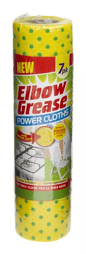 Elbow Grease Non Scratch, Super Absorbent Power Cloths Tough Grease 7 Pack