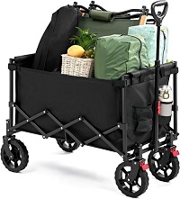 Add a review for: Folding Trolley Cart on Wheels, Portal Festival Picnic Camping Trolley Cart with Adjustable Handle & Cover Bag, Foldable Wagon for Camping, Garden,...