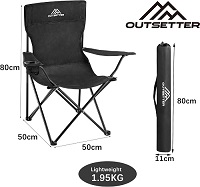 Add a review for: Camping Chair | Lightweight Folding | Portable Chairs for Outdoors | Cup Holder | Storage Cover | Outdoor Leisure Chair Durable with Arm Rest for the Beach, Lawn, Fishing Trip Garden and BBQs Black